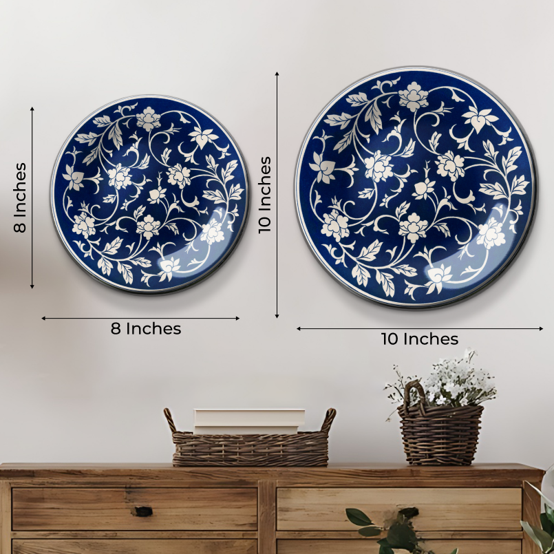 Oriental Blue White Wall Hanging Plate