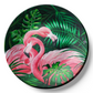 Pink Flamingos Wall Plate Home Décor