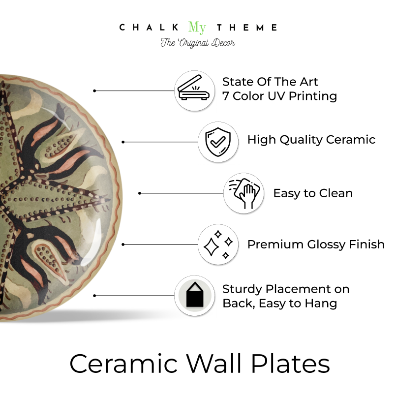 set of 6 Intricately Designed German Dish Art Wall Plates Décor