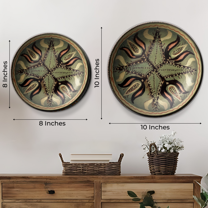 modern decorative set of 6 german dish art  wall plates 