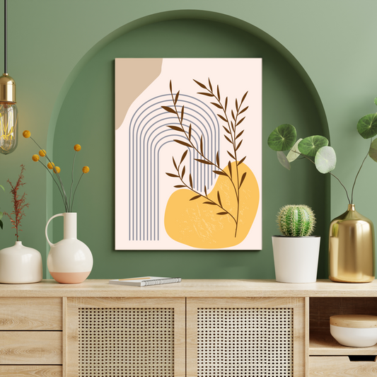 Botanical Wood Print Wall Art Boho