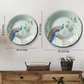 Unique peacock-themed ceramic hanging plates on wall