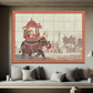 Emperor Riding Royal Elephant Wood Print Wooden Wall Tiles Set-Luxury Wall Art