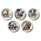 decorative Set of 5 Farmhouse and Horses Wall Plates Art 
