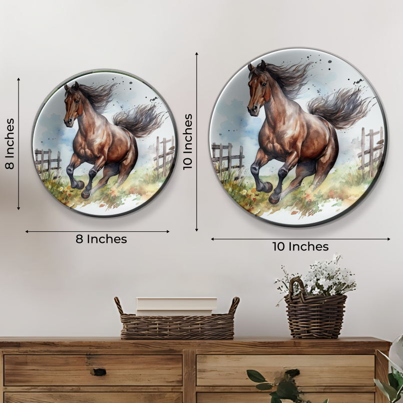 set of 5 Farmhouse and Horses Wall Plates Art Décor Set for Vintage Farmhouse Vibes