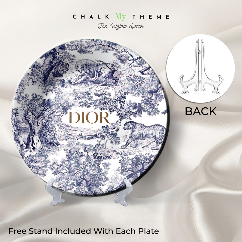 Luxury look dior ceramic decorative plates to hang on wall