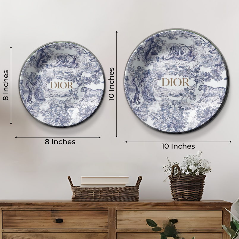 Designer dior ceramic wall hanging plates for bussiness