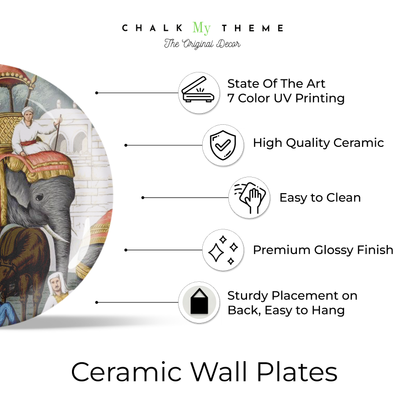 Royalty Theme Ceramic Wall Plate Home Décor