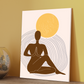 Yoga Wood Print Wall Art Boho