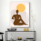 Yoga Wood Print Wall Art Boho