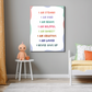 Positive Affirmations Wood Print Wall Art