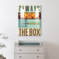 Always Think Outside The Box Vintage Wood Print Wall Art