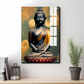 Buddha Meditating in Lotus Wood Print Wall Art