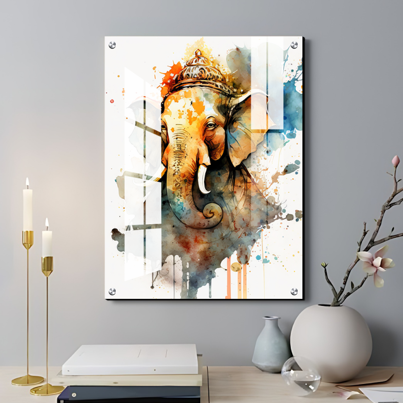 Ganesh Idol Wood Print Wall Art