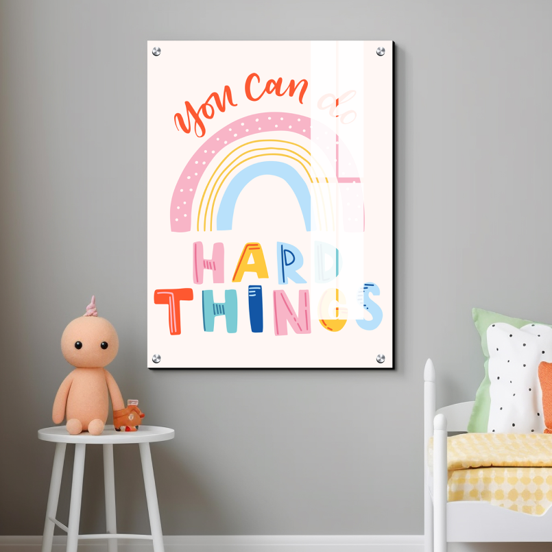 You Can Do Hard Things Wood Print Wall Art