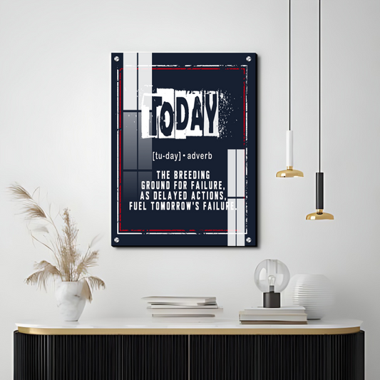 Today Selfmotivational Inspired Quotes Wood Print Wall Art