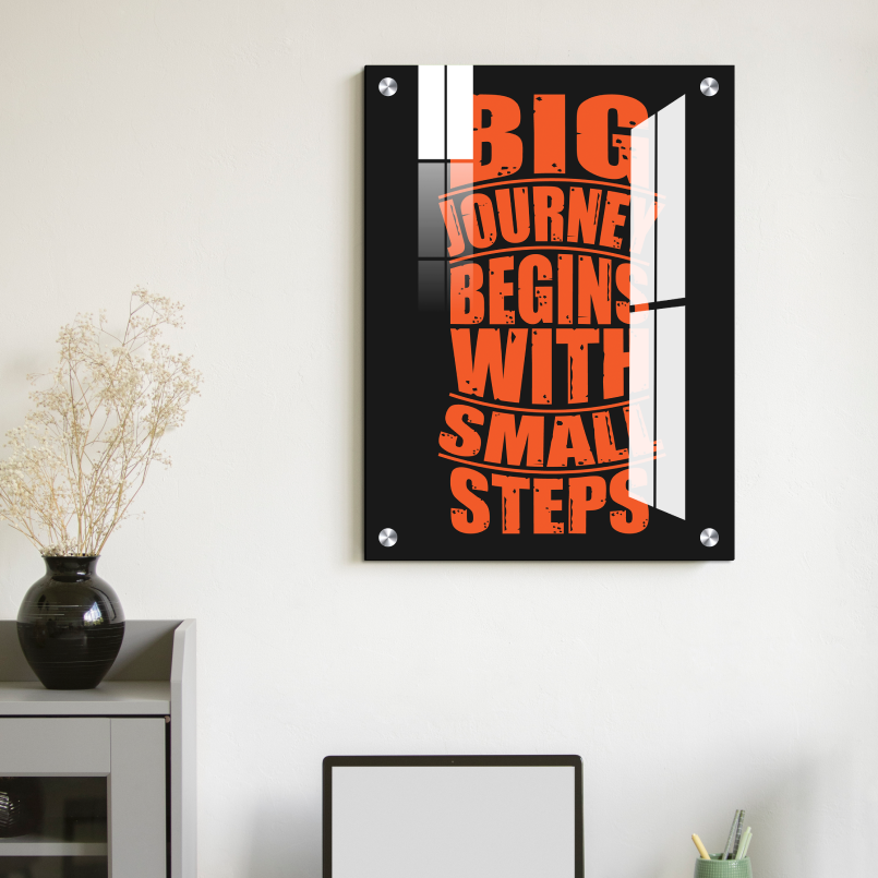 Big Journey Inspired Quotes Wood Print Wall Art