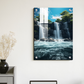 Waterfall With Nature Landscape Wood Print Wall Art