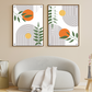 Boho Line Wood Print Wall Art Set of 2