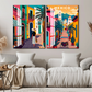 Mexico Colorful Wood Print Wall Art Set of 2