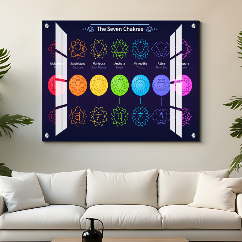 The 7 Chakra Wood Print Wall Art