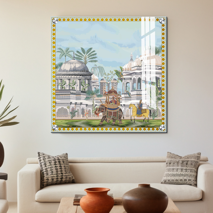 Mughal Empire Luxury Wood Print Wall Art