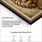 Metallic Lion Wood Print Wall Art 18x23 Inches