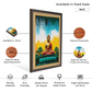 Buddha Chanting With Colorful Background Wood Print Wall Art 18x23 Inches