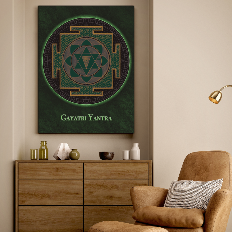 Gayatri Yantra Wood Print Wall Art – Chalk My Theme