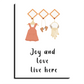 Joy and Love Live Here Wood Print Wall Art