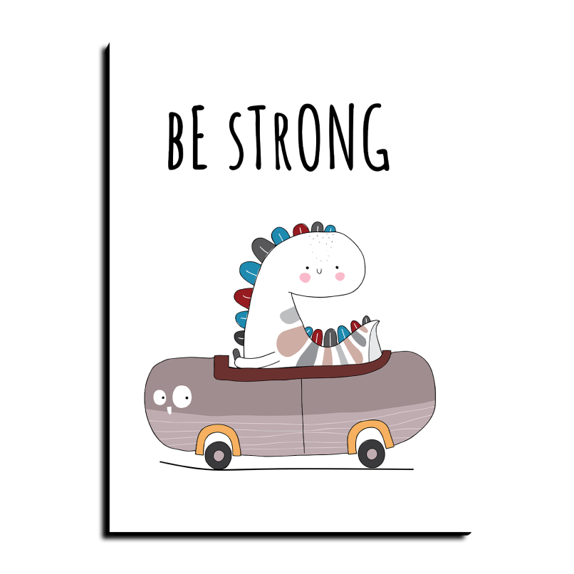 Be Strong Wood Print Wall Art