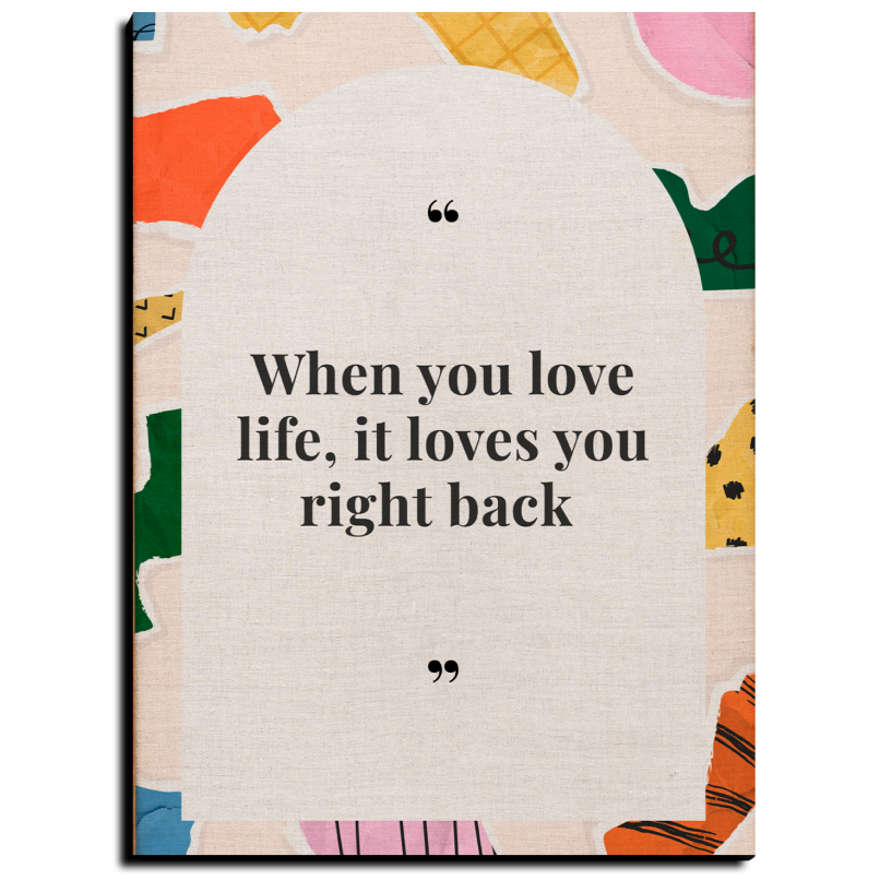 Love Life Wood Print Wall Art