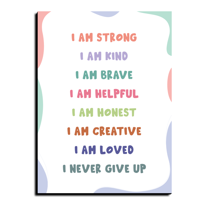 Positive Affirmations Wood Print Wall Art