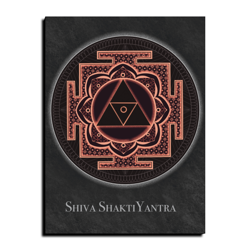 Shiva Shakti Yantra Wood Print Wall Art