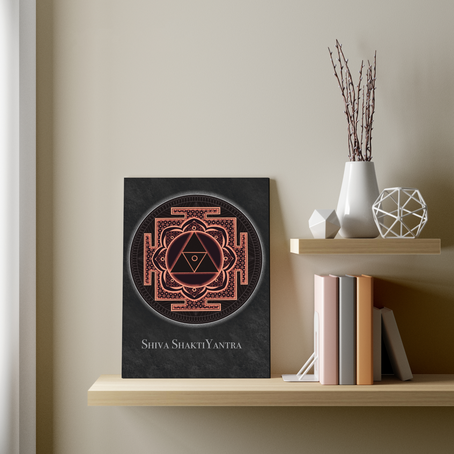 Shiva Shakti Yantra Wood Print Wall Art