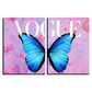 Radiant Wings Butterfly Wood Print Wall Art Set of 2