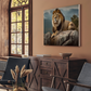 Lion Wood Print Wall Art