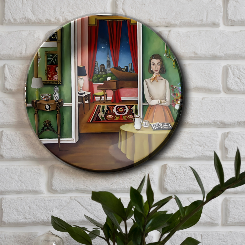 stylish The Manhattan Pianist vintage plates on wall