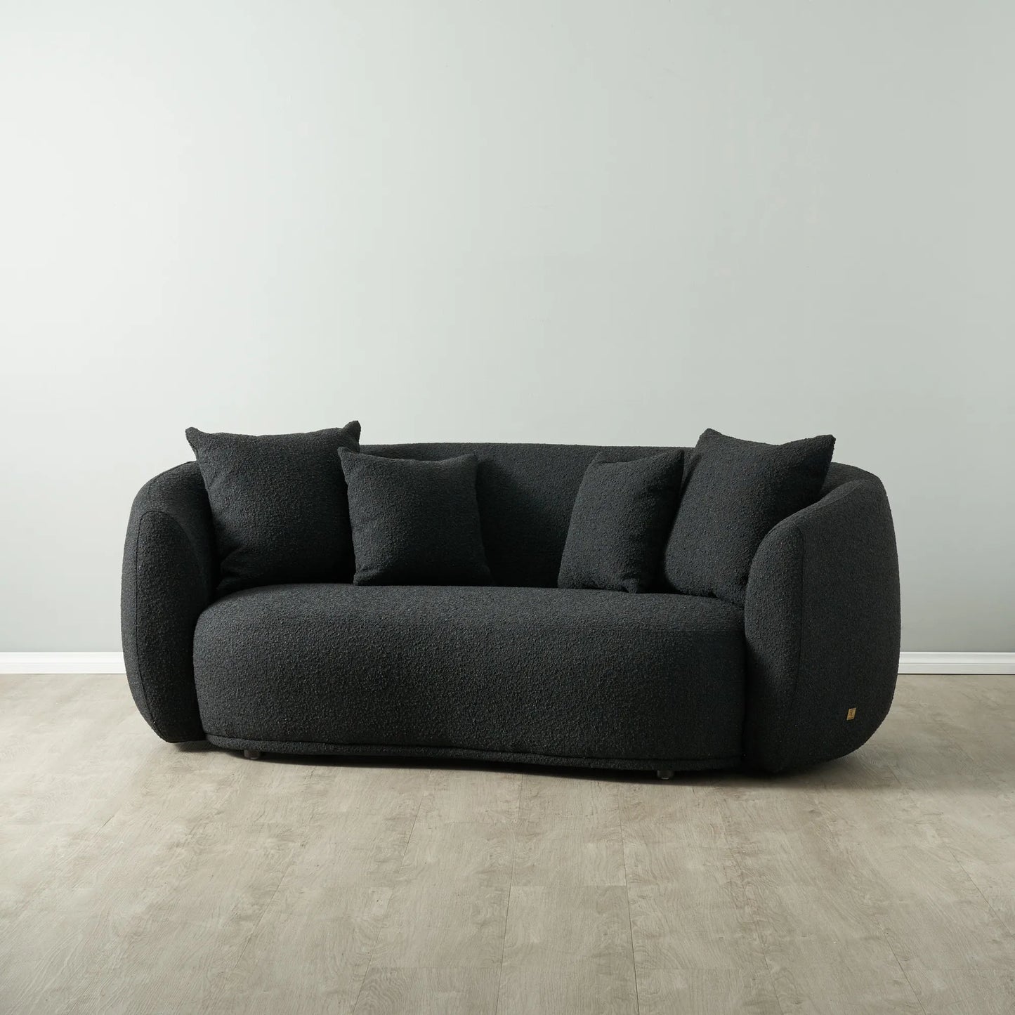 Black Boucle 2 Seater Sofa