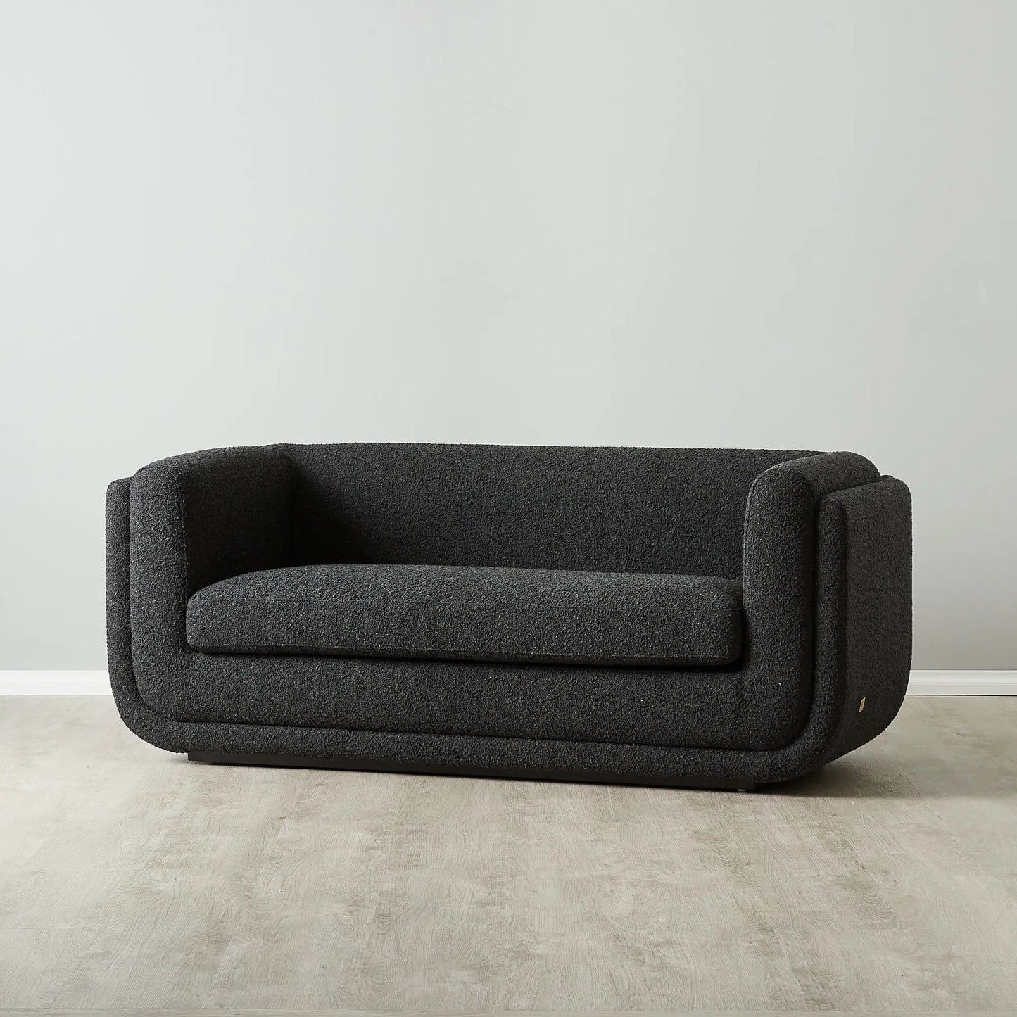 Black Boucle 2-Seater Sofa