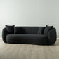 Black Boucle Luxurious 3-Seater Sofa