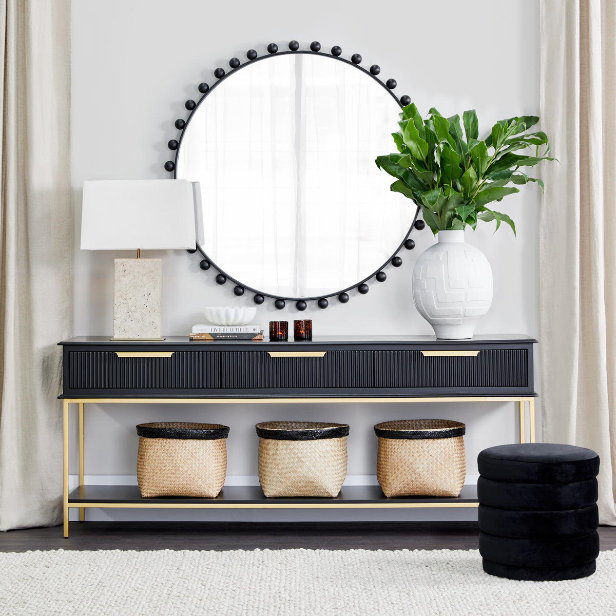 Large gold online console table