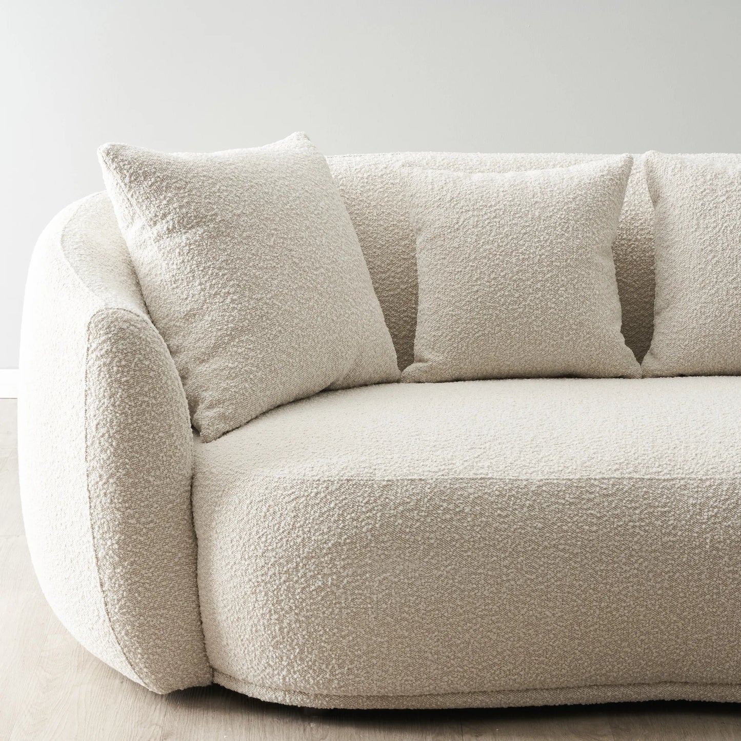 Cream Boucle 2-Seater Sofa