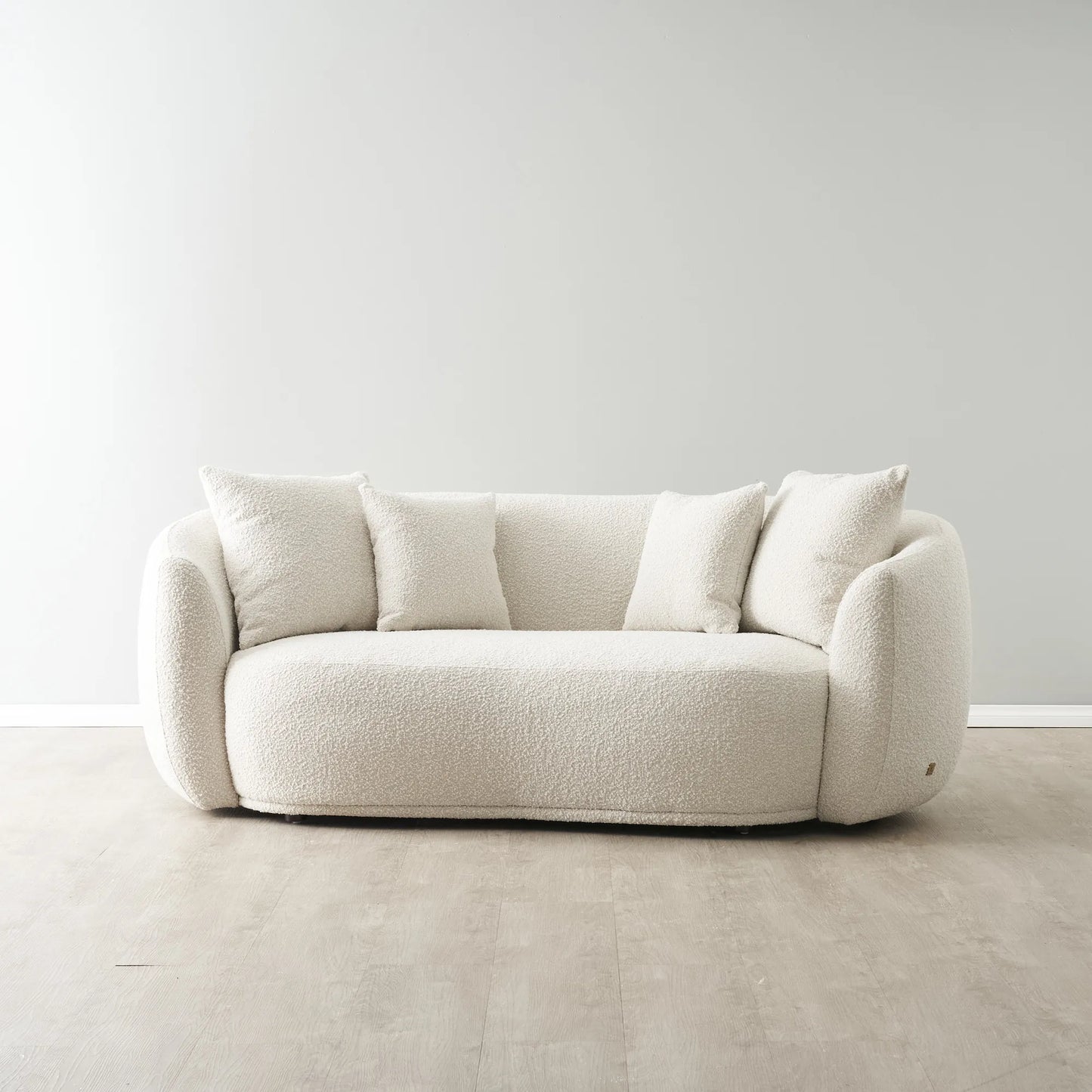 Cream Boucle 2-Seater Sofa