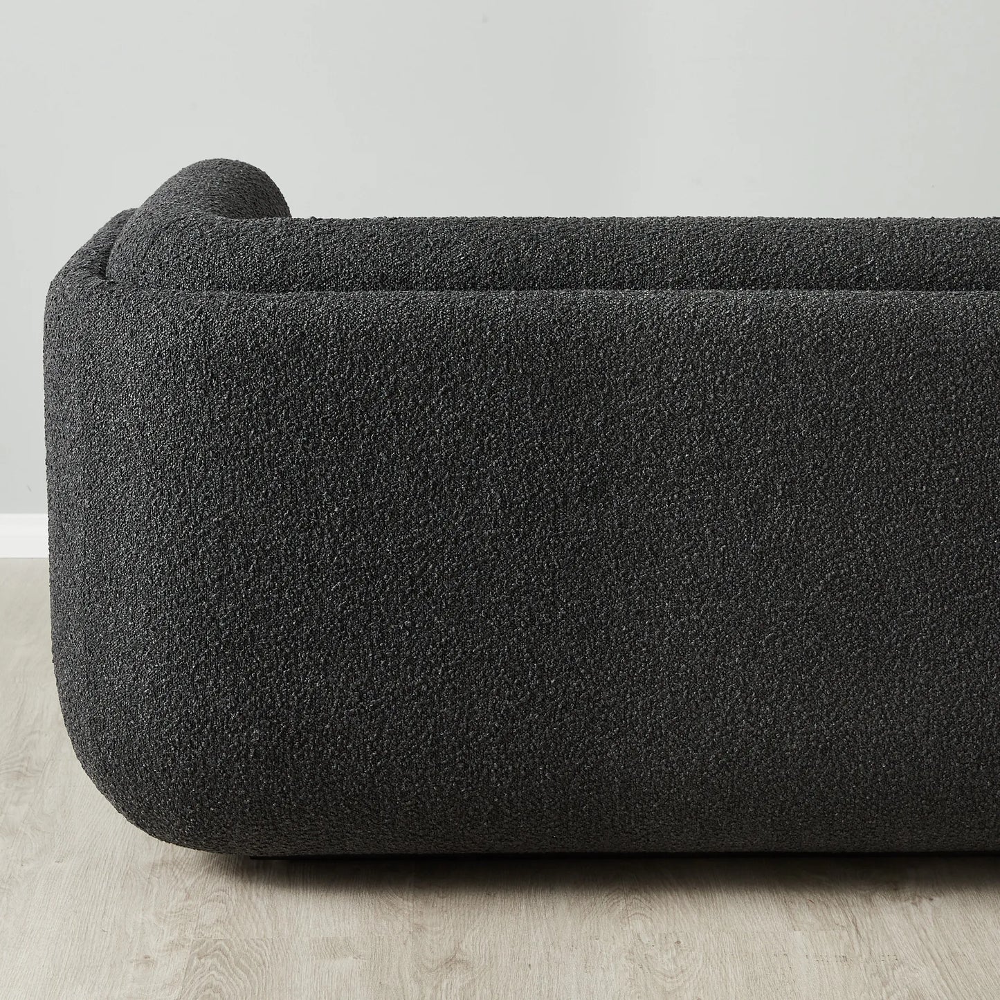 Black Boucle 2-Seater Sofa