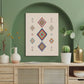 Geometric Diamonds Boho Wood Print Wall Art