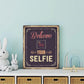 Believe in Your Selfie Quote Vintage Wood Print Wall Art