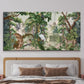 Tropical Jungle Safari Traditional Wood Print Wooden Wall Tiles Set