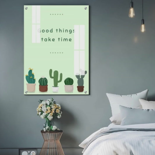 Good Things Take Time Wood Print Wall Art