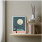 Night Boho Beige Wood Print Wall Art